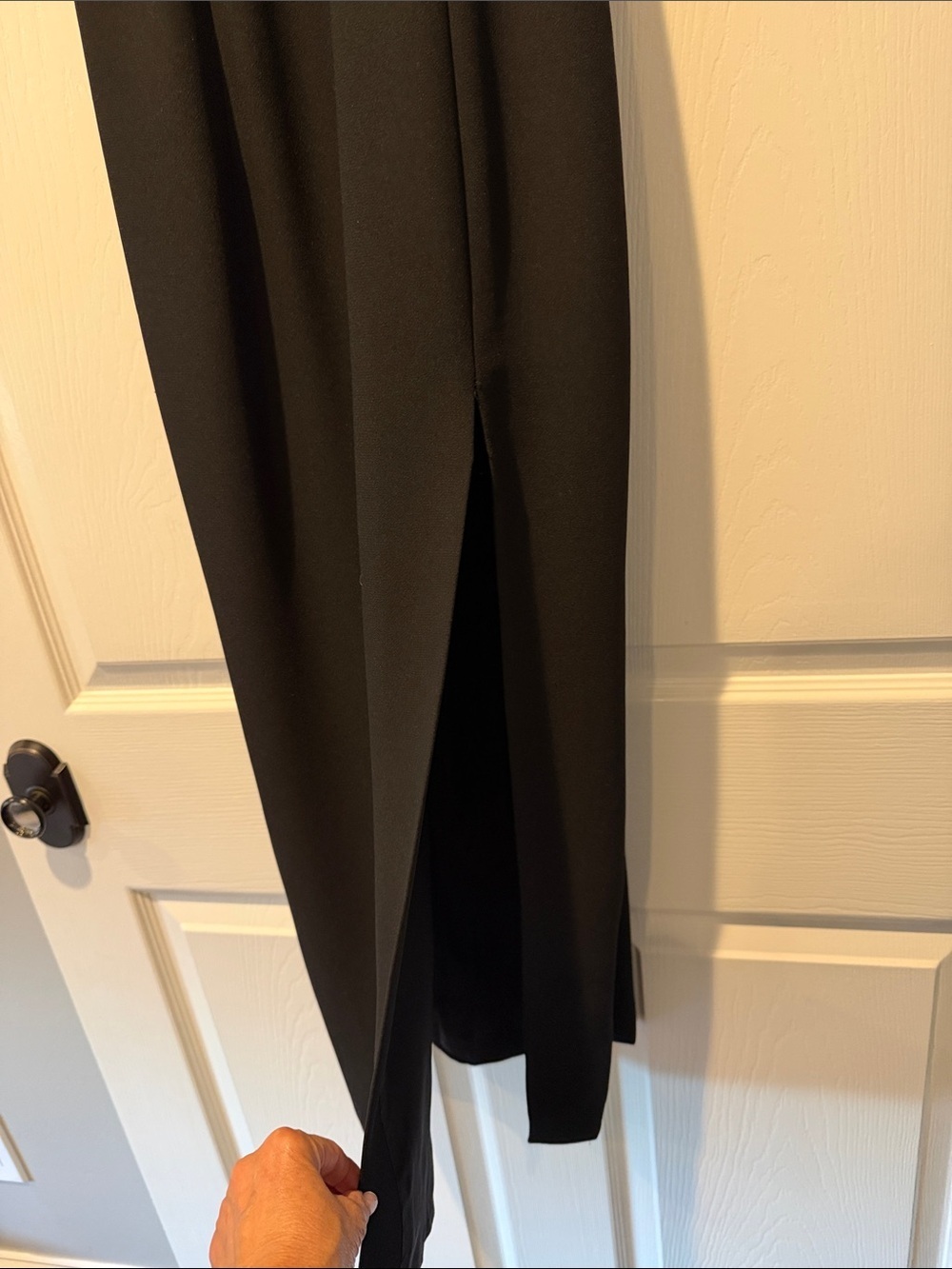 AFTER FIVE  Black Halter Evening Dress with Beaded Mesh Bodice Size 0 - Picture 3 of 12